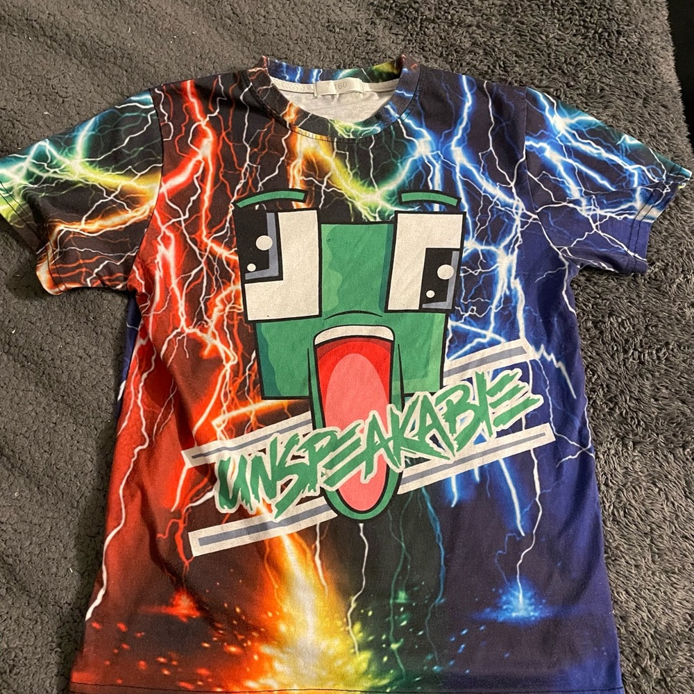 'Unspeakable' Multicolor Lightning Graphic Tee - Kids